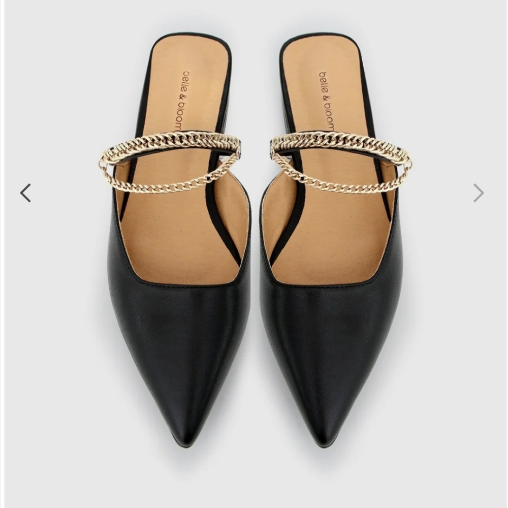 Belle & Bloom On The Go Leather Flat - Black